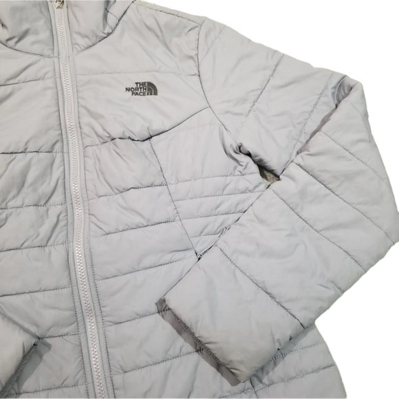 Women's The North Face Quilted Insulated Lightweight Puffer Jacket Grey SMALL - Picture 12 of 17